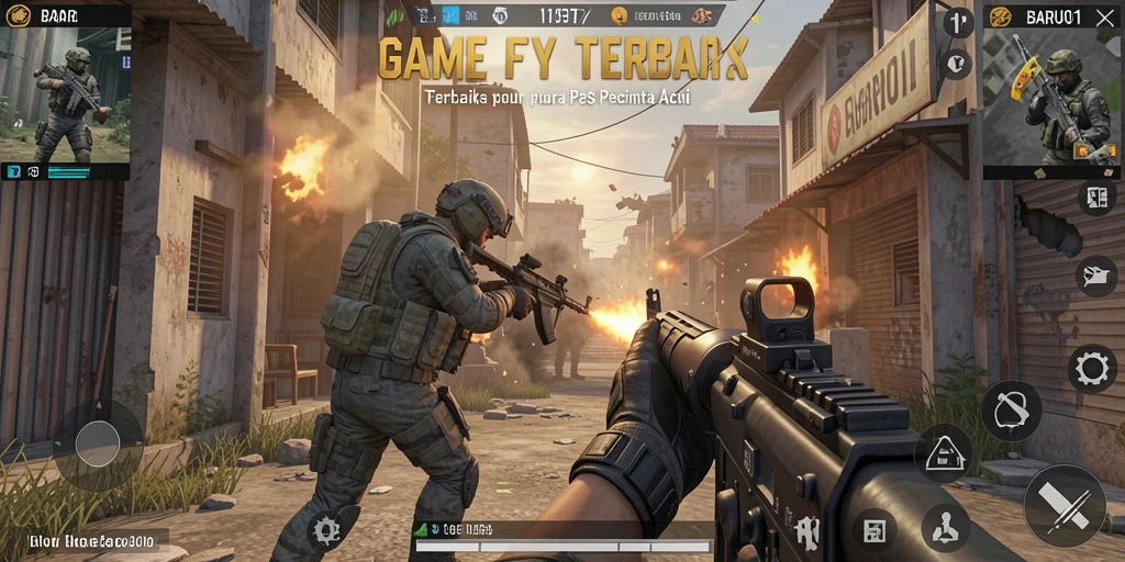 Tangkapan layar dari gameplay seru BARU01 dengan aksi menembak yang mendebarkan.