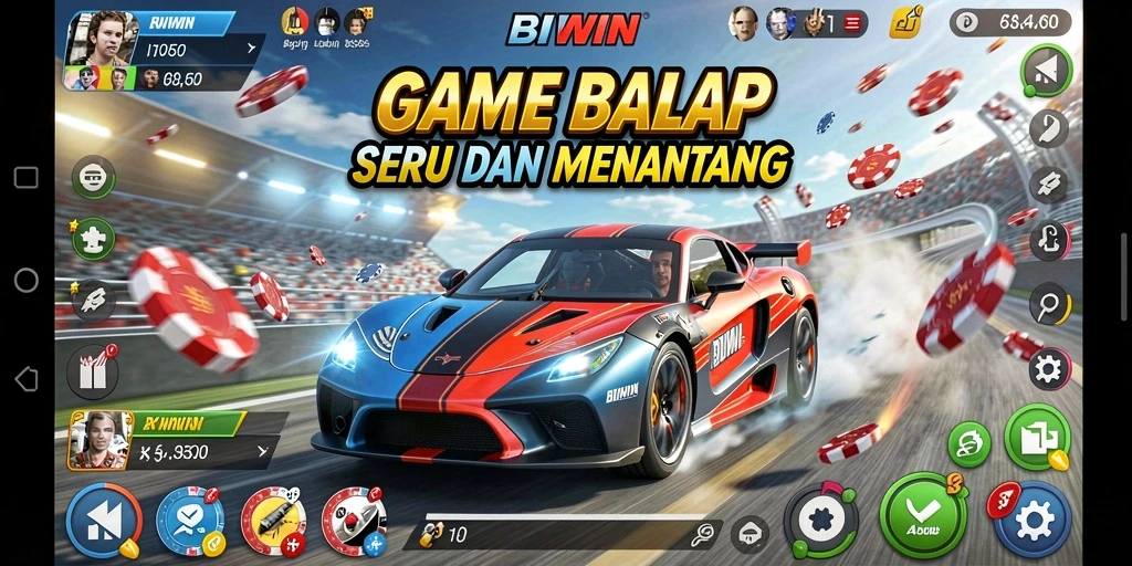 Tampilan gameplay Racing yang mendebarkan di BIWIN.
