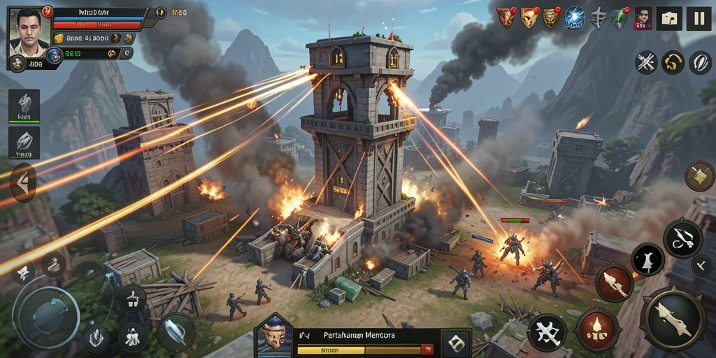 Tampilan gameplay H03 yang seru dalam mode Tower Defense.
