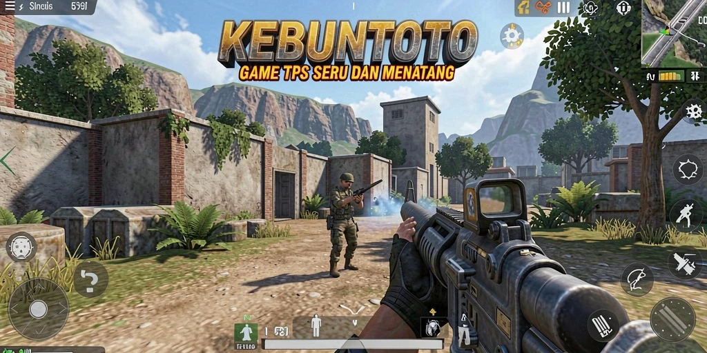 Tampilan aksi mendebarkan dari gameplay KEBUNTOTO di TPS.