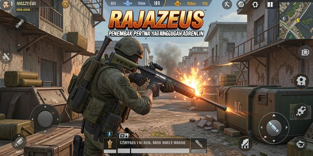 Visual menakjubkan dari gameplay RAJAZEUS yang mendebarkan.