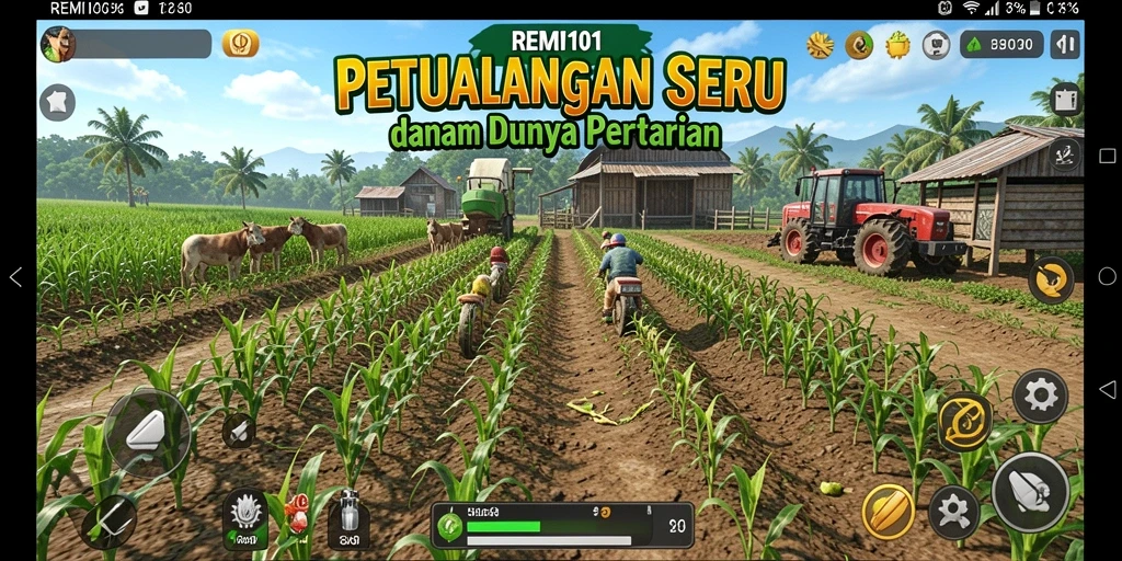Tampilan gameplay yang seru dalam dunia pertanian