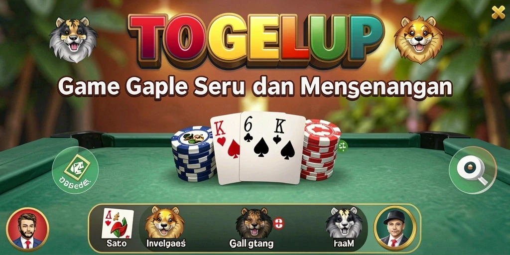 Tampilan seru gameplay Gaple di TOGELUP.
