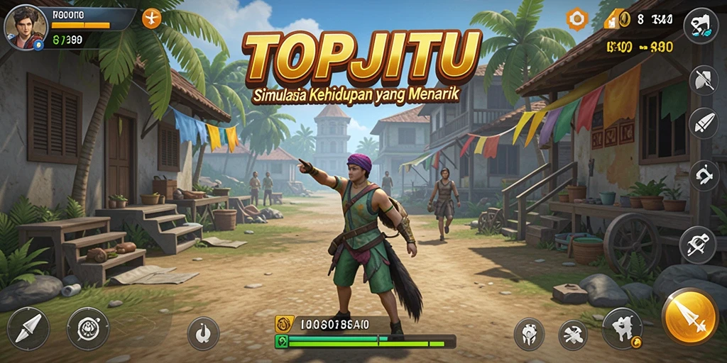 Tampilan utama gameplay TOPJITU yang seru dan interaktif.