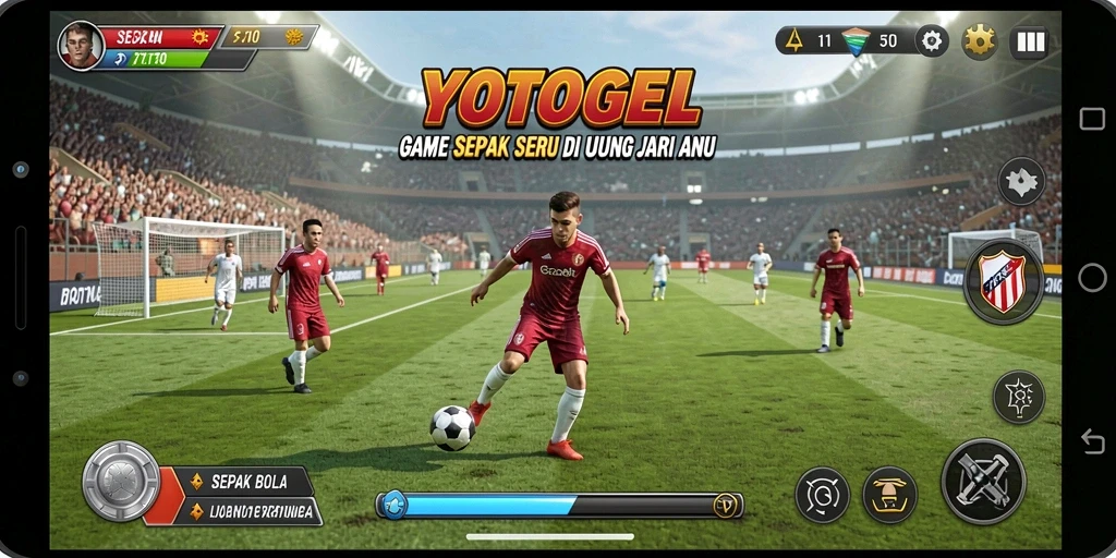 Tangkapan layar gameplay YOTOGEL menampilkan aksi seru di lapangan.